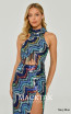 Alfa Beta B6418 Navy Blue Detail Dress
