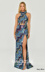 Alfa Beta B6418 Navy Blue Front Dress