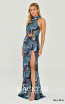 Alfa Beta B6418 Navy Blue Side Dress