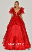 Alfa Beta B6462 Red Front Dress