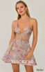 Alfa Beta B6142 Pink Gold Detail Dress