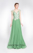 Alma Couture AC1012 Olive Front Evening Dress