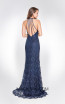 Alma Couture AC1016 Blue Back Evening Dress