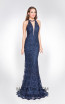 Alma Couture AC1016 Blue Front Evening Dress