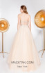 Alma Couture AC1045 Champagne Back Evening Dress