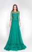 Alma Couture AC1048 Green Front Evening Dress