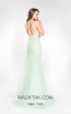 Alma Couture AC1068 Aqua Back Evening Dress
