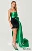 Alphonsine Black Green Side Dress
