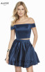 Alyce Paris 1462 Blue Opal Front Dress