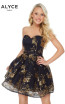 Alyce Paris 2650 Navy Gold Front Dress