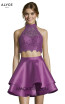 Alyce Paris 3735 Purple Front Dress