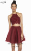Alyce Paris 3824 Burgundy Front Dress