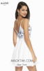 Alyce Paris 3834 Diamond White Blue Back Dress