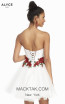 Alyce Paris 3867 Diamond White Red Back Dress