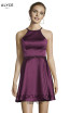 Alyce Paris 3878 Black Plum Front Dress