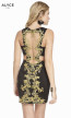 Alyce Paris 4083 Black Gold Back Dress