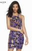 Alyce Paris 4216 Black Lavender Front Dress