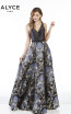 Alyce Paris 60399 Black Blue Front Dress