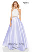 Alyce Paris 60614 Diamond White Lilac Front Dress