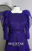 Amande Dark Purple 3/4 Sleeve Dress 