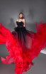 Ana Radu AR012 Black Red Front Dress
