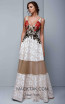 Beside Couture 1328 Ivory Gold Red Front Dress