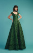 Beside Couture by Gemy Maalouf BC1487 Green Front Evening Dress