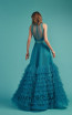 Beside Couture by Gemy Maalouf BC1491 Blue Back Evening Dress
