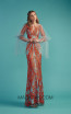 Beside Couture by Gemy Maalouf BC1498 Orange Blue Front Dress