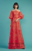 Beside Couture by Gemy Maalouf BC1506 Watermelon Front Dress