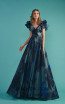 Beside Couture by Gemy Maalouf BC1526 Blue Front Dress