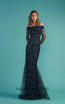 Beside Couture by Gemy Maalouf BC1527 Blue Front Dress