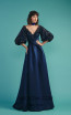 Beside Couture by Gemy Maalouf BC1528 Navy Front Dress