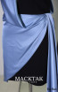 Bibiane Black Blue Satin Dress