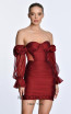Bijou Claret Red Detail Dress