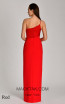 Brunette Red Back Dress