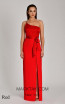 Brunette Red Front Dress