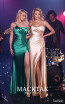 Cezanne Teal Gold Front Dress