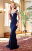 Clarisse 3409 Navy Front Prom Dress