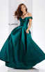 Clarisse 3442 Forest Green Front Prom Dress