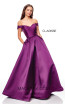 Clarisse 3442 Plum Front Prom Dress