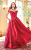 Clarisse 3442 Wine Front Prom Dress