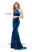Clarisse 3468 Peacock Front Prom Dress