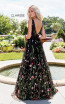 Clarisse 3565 Black Multi Back Prom Dress