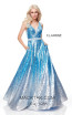 Clarisse 3589 Sky Blue Ombre Front Prom Dress