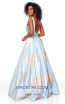 Clarisse 3703 Steel Blue Gold Back Prom Dress