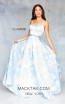 Clarisse 3704 Frost Blue Print Front Prom Dress