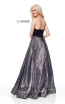 Clarisse 3710 Black Gunmetal Back Prom Dress