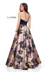 Clarisse 3718 Sunset Print Back Prom Dress