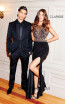 Clarisse 3720 Black Rose Gold Front Prom Dress